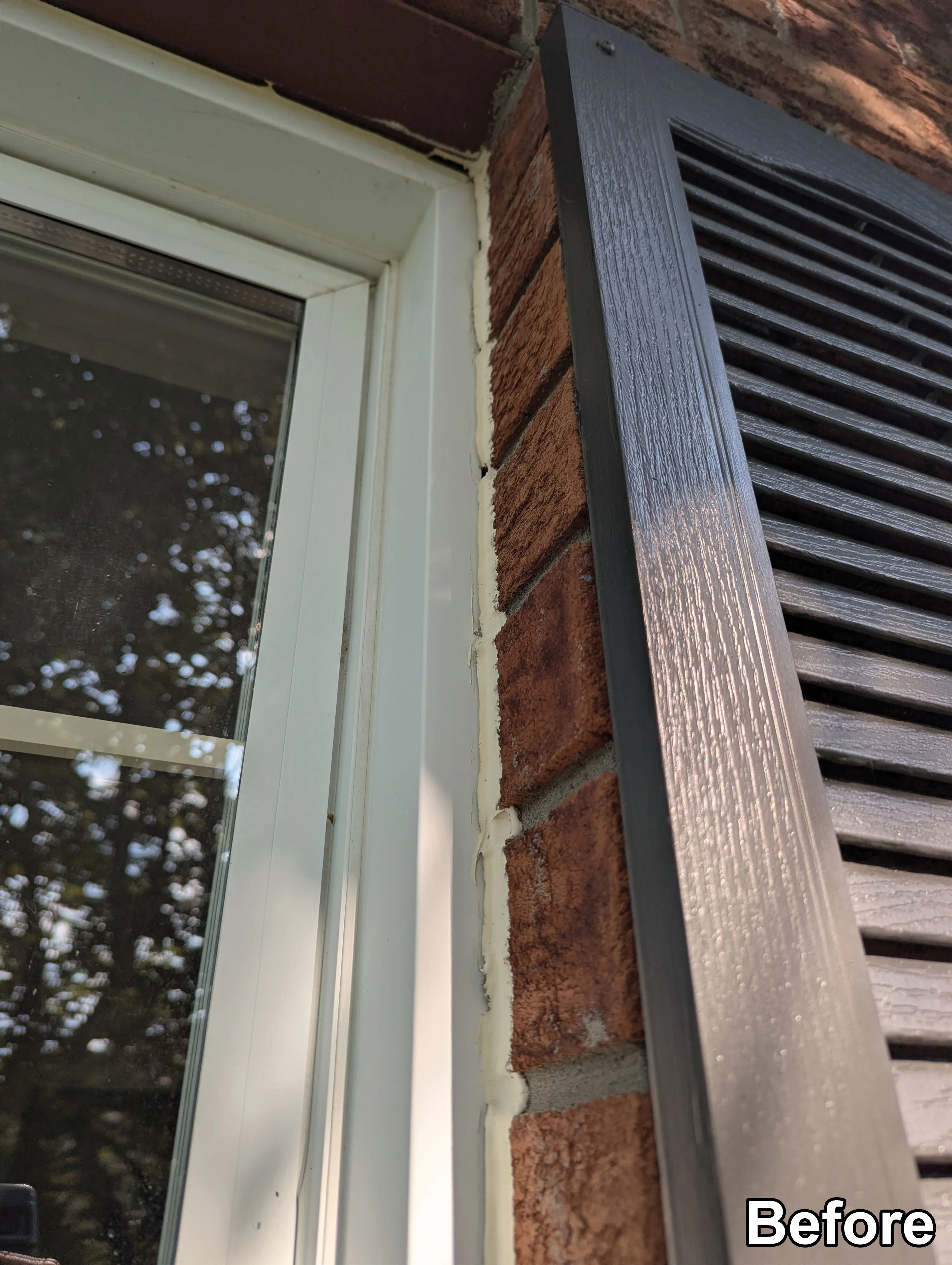 Window Caulk before
