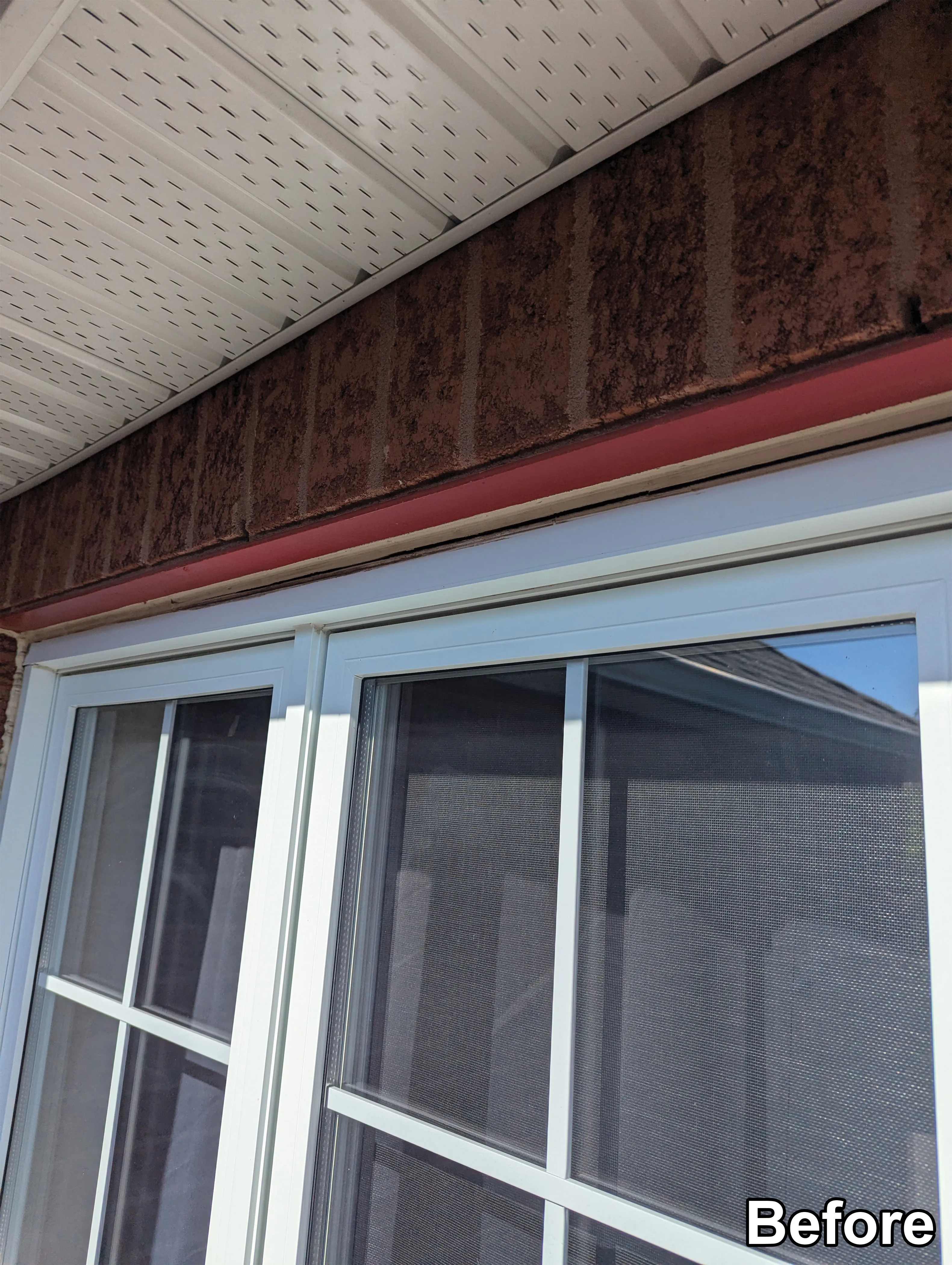 Window Caulk before